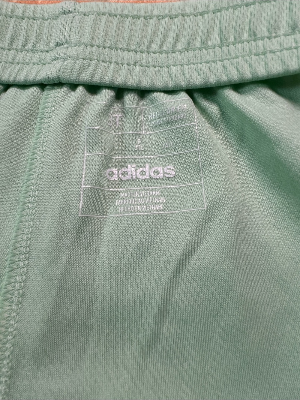 Adidas kids Mint Athletic Running Shorts with White Stripes - Picture 4 of 4